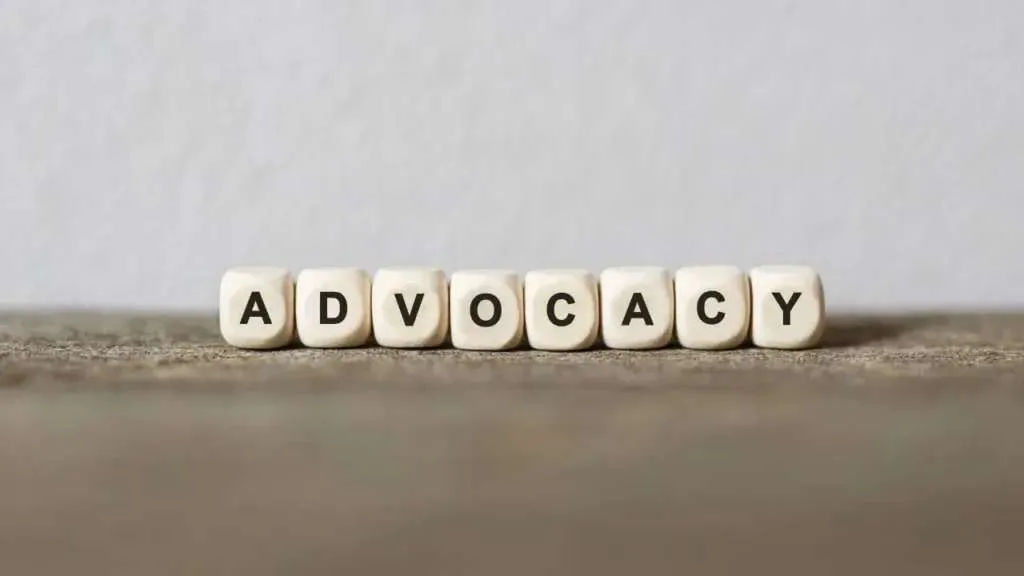The word "Advocacy" in block letters