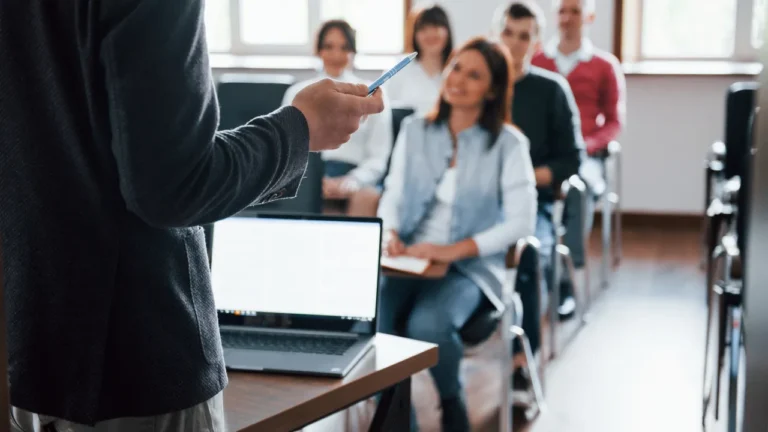 Family training in a classroom